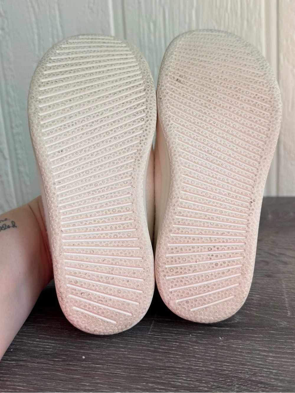 allbirds Kids White Slip-On Sneakers with Blue Trim